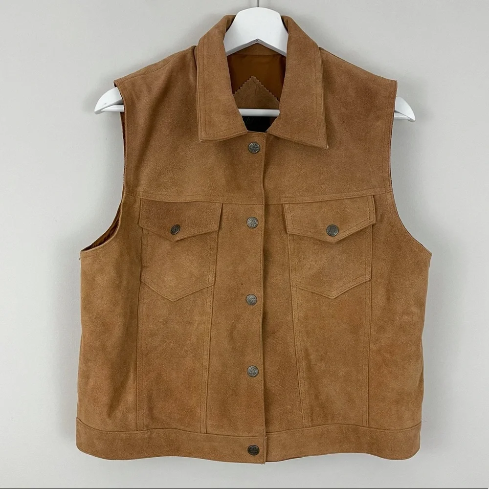 VTG Agapo Petite Collection Suede Leather Vest
